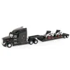 Ertl Bobcat Peterbilt 579 Semi With Lowboy Trailer & Two Bobcat S450 Skid Loader