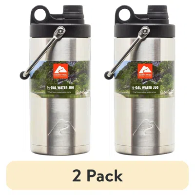 Eruule 1/2 Gallon Double-wall Vacuum-sealed Insulated Stainless Steel Water Jug With Carrying Handle - (1 P In Multi