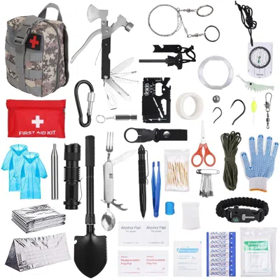 Eruule 125pcs Survival Kits Professional Emergency Survival Gear Tactical First Aid Kit Supplies For Outdoo In Multi