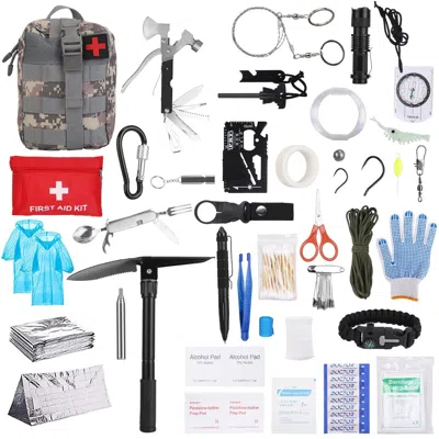 Eruule 125pcs Survival Kits Professional Emergency Survival Gear Tactical First Aid Kit Supplies For Outdoo In Multi