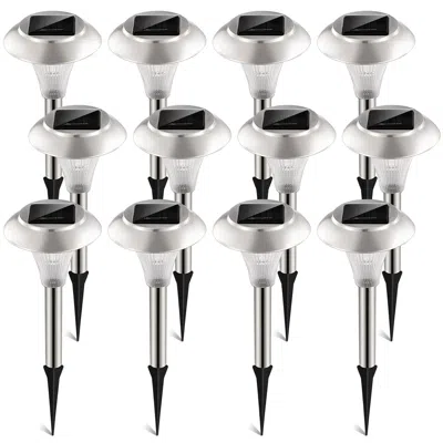 Eruule 12packs Solar Garden Lights Outdoor Ip44 Waterproof Solar Pathway Lights Color Changing Landscape La
