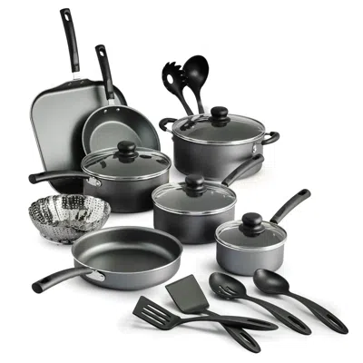 Eruule 18 Piece Non-stick Cookware Set, Steel Gray