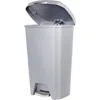 Eruule (2 Pack) 10 Gallon Rectangular Wastebasket, Large Open Plastic Trash Can For Kitchen, White In Gray