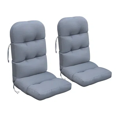 Eruule 2 Pcs Indoor Or Outdoor Waterproof Adirondack Chair Seat And Back Cushion In Blue