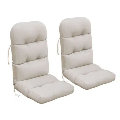 Eruule 2 Pcs Indoor Or Outdoor Waterproof Adirondack Chair Seat And Back Cushion In Gray