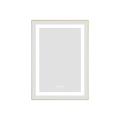 Eruule 20 X 28 Inch Led Bathroom Mirror With Front And Backlight, Wall Mounted Vanity Mirror With Aluminum  In White