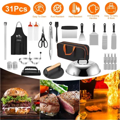 Eruule 31pcs Griddle Accessories Kit Flat Top Grill Accessories For Camp Chef With Spatulas Griddle Press B In Black