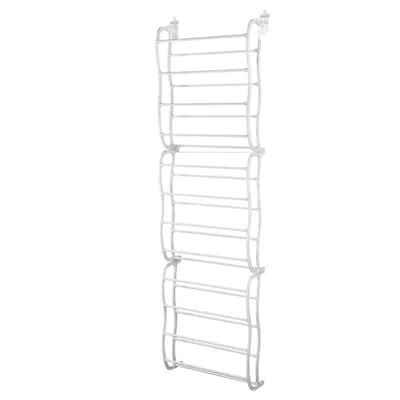 Eruule 36 Pairs Over-the-door Shoe Rack 12 Layers Wall Hanging Closet Shoe Organizer Storage Stand Requires In White