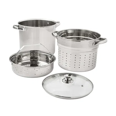 Eruule 4-piece Stainless Steel 8 Qt Cooker Multipot Set