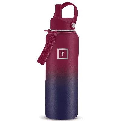 Eruule 40 oz Dark Rainbow Stainless Steel Water Bottle In Red