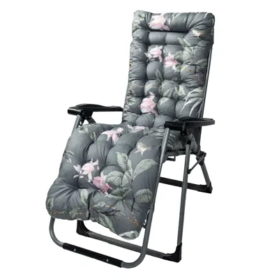 Eruule 67x22in Chaise Lounger Cushion Recliner Rocking Chair Sofa Mat Deck Chair Cushion -grey, Greenleaf