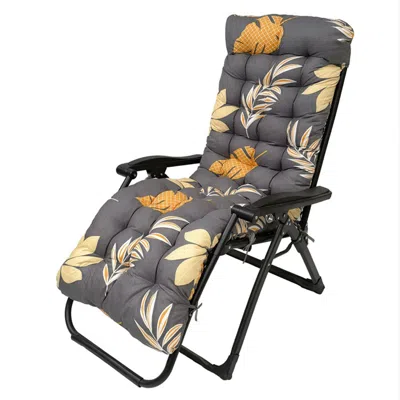 Eruule 67x22in Chaise Lounger Cushion Recliner Rocking Chair Sofa Mat Deck Chair Cushion -grey, Yellowleaf