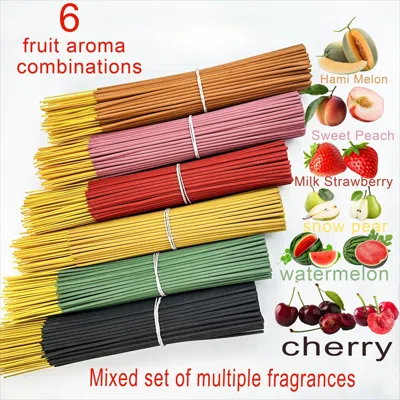 Eruule 6-pack Of Approximately 120 High-quality Fruit Scented Sticks - Including Watermelon, Sweet Peach, C