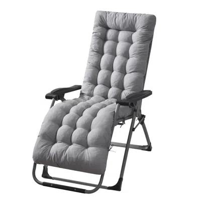Eruule 71x22in Plus Type Chaise Lounger Cushion Recliner Rocking Chair Sofa Mat Deck Chair Cushion For Outd