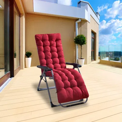 Eruule 71x22in Plus Type Chaise Lounger Cushion Recliner Rocking Chair Sofa Mat Deck Chair Cushion For Outd