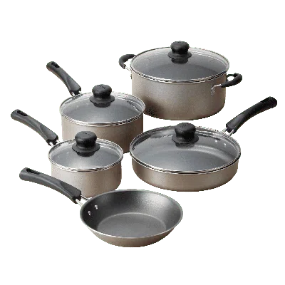 Eruule 9-piece Non-stick Cookware Set, Champagne