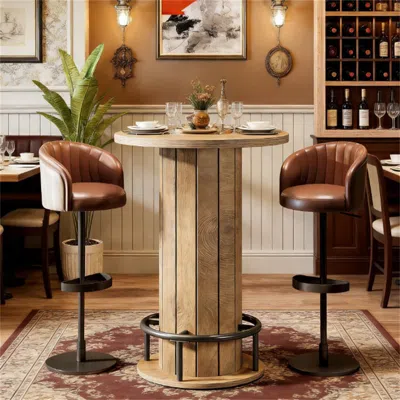Eruule Bar Table, Circular Small Wine Table, Coffee Table, Cocktail Table (table Only)