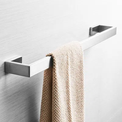 Eruule Bathroom Towel Bar, 24 Inch Towel Racks For Bathroom Wall Mounted, Hand Towel Holder Organizer, Mode In Silver