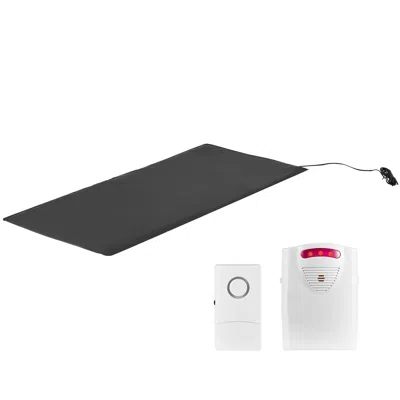 Eruule Bed Alarm System For Elderly Adults, 14 X 30-inch Wireless Bed Sensor Pad With Pager, Safety Bed Ala In Black