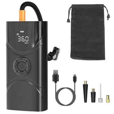 Eruule Car Tire Inflator Pump Portable Car Air Compressor 6000mah Wireless Electric Air Pump 150 Psi With L In Black