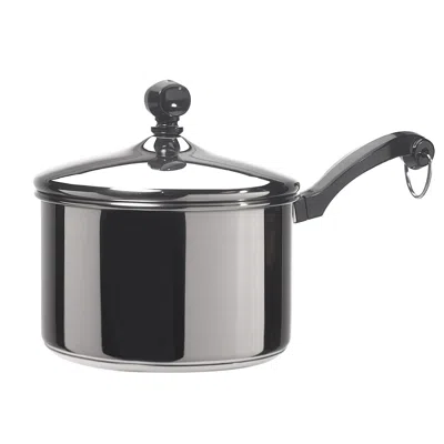 Eruule Classic Series 2 Quart Stainless Steel Sauce Pan With Lid, Induction Compatible, Metal Utensil And D In Silver