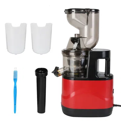 Eruule Cold Press Juicer Machine 300w Electric Slow Masticating Juicer For Whole Vegetable And Fruit With R In Red