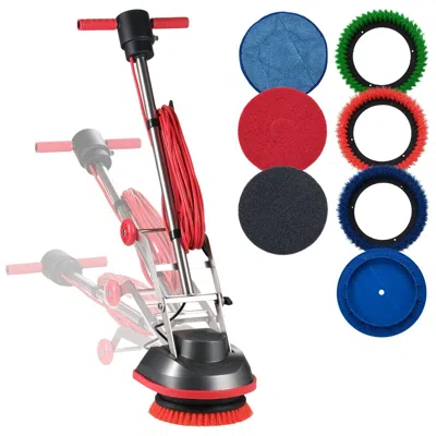Eruule Commercial Floor Scrubber Machine, Heavy Duty Floor Cleaner Polisher With 2 Wheels, Professional Ele In Multi