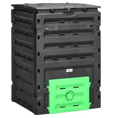 Eruule Compost Bin 120 Gallon Lightweight Sturdy With Vents Sliding Doors For Fertile Soil Creation