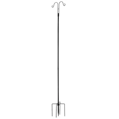 Eruule Double Shepherds Hooks For Outdoor, 8 Pack 76 Inch Heavy Duty Bird Feeder Pole, 3/4 Inch Thick Garde