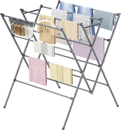 Eruule Drying Rack Clothing,large 12 Drying Poles With Sock Clips Clothes Drying Rack,foldable Portable Lau