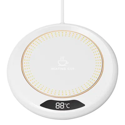 Eruule Electric Cup Warmer With 3 Temperature Settings - Usb-operated Heating Pad For Coffee, Tea, Water, A In White