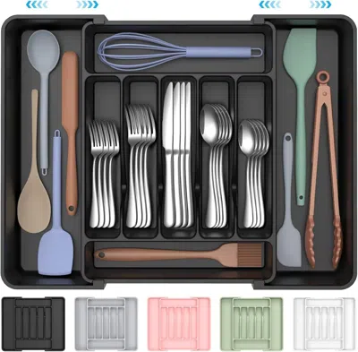 Eruule Extra Large Expandable Silverware Organizer, Bpa-free Food-safe Cutlery Flatware Organizer, Kitchen 
