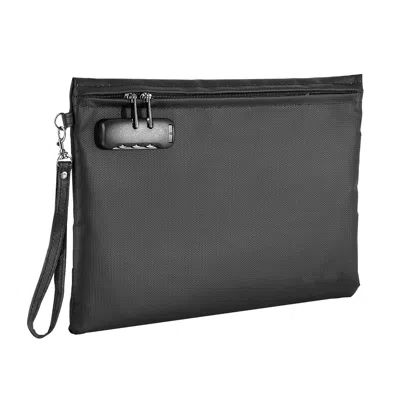 Eruule Fireproof Document Bag, 1832 Fahrenheit Heat Insulated Fireproof & Waterproof Bag With Lock, Portabl In Black