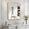 Eruule Gold 30 "x36" Rectangular Bathroom Wall Mirror In Gold