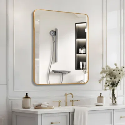 Eruule Gold 30 "x36" Rectangular Bathroom Wall Mirror