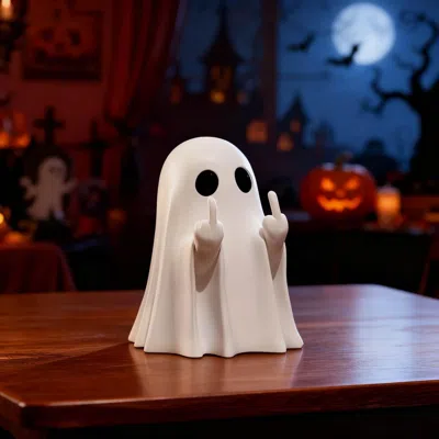 Eruule Halloween Ghost Figurine - Spooky Resin Ghost Statue, Funny Cute Ghost Ornaments For Halloween Decor