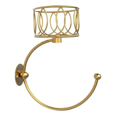 Eruule Hand Towel Holder For Bathroom Wall, Bathroom Decor, Wall Mounted Towel Hook With Cut Candle Holder In Gold