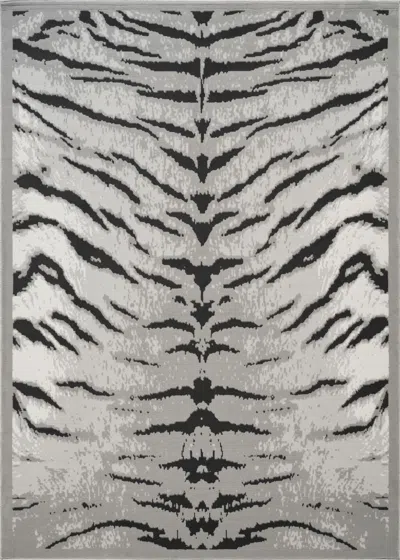 Eruule Hide Gc_chd1005 Gray 5 Ft. 3 In. X 7 Ft. Area Rug In Multi