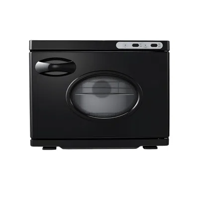 Eruule Hot Towel Warmer, 5 Gal Large Towel Warmer Cabinet With See Through Window, Clip & Stainless Steel R In Black