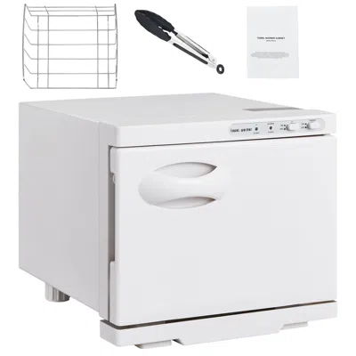 Eruule Hot Towel Warmer, 8l Spa Hot Towel Warmer Cabinet, 2-in-1 Towel Warmer With Stainless Steel Rack, Ho In White