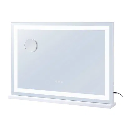 Eruule Large Vanity Mirror With Lights, Three Color Lighting Modes, Lighted Makeup Led Mirror,5x Magnificat In White