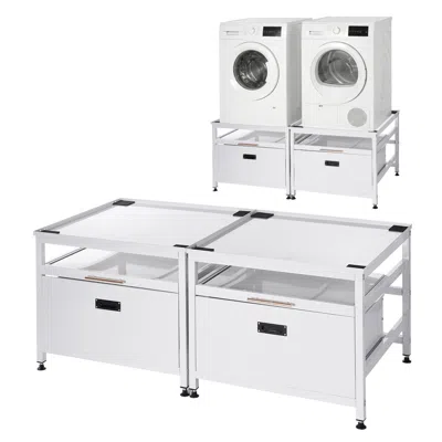 Eruule Laundry Pedestal, 22.6 In Height, 29 X 29 In Washer And Dryer Pedestals With Pull-out Tray And Stora