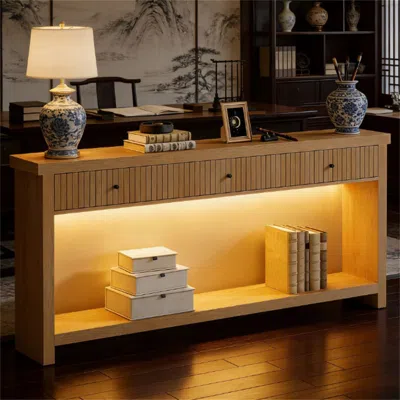 Eruule Main Console, Foyer Table, Rectangular Sofa Table With Storage Space, Stylish Design
