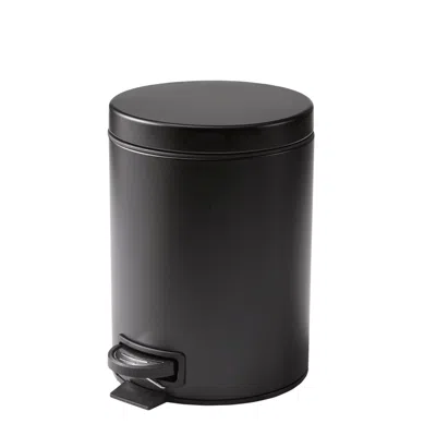 Eruule Matte Black 1.3 Gallon Metal Bathroom Waste Basket With Removable Liner