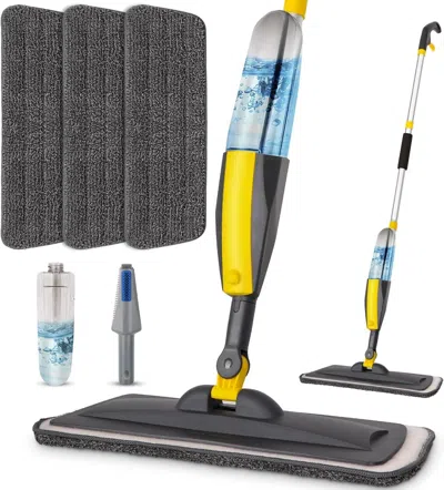 Eruule Mops For Floor Cleaning, Spray Mop With 400ml Refillable Bottle And 2 Replacement Pads Dry Wet Floor