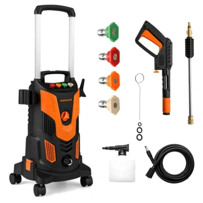 Eruule Orange Black 2300 Psi Electric Pressure Washer With 4 Quick-connect Nozzles & Soap Bottle, 1900w Hig