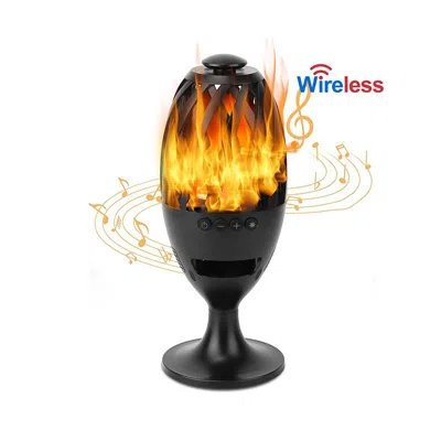 Eruule Outdoor Light-up Speaker Atmosphere Led Night Light Patio Stake Light In Black