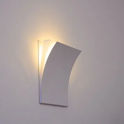 Eruule Paper Curve Led Wall Light, Modern Minimalist Wall Sconce With Curved Design, Soft Warm White Light 