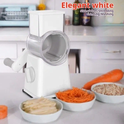Eruule Premium Multi-purpose Vegetable Chopper - Slices, Grinds, Chops And Julienne Fruits Without Much Eff In White