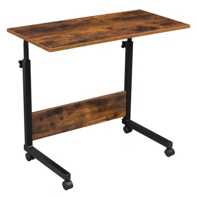 Eruule Rolling & Height Adjustable P2 15mm Chipboard & Steel Side Table With Baffle